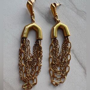 Kendra Scott Ryder Vintage gold Chain Drop Earrings
